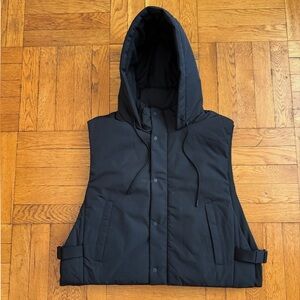 COS Black Hooded Vest